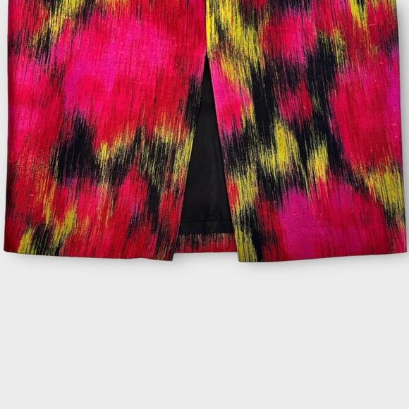 Michael Kors Collection Printed Shantung Silk Blend Pencil Skirt 2 - Picture 8 of 12